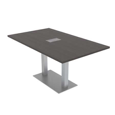 Skutchi Designs 35.5 in W, 71.5 in L, 29 in H, Engineered Wood Top, Brown HAR-REC-36X72-DOU-ELEC-XD1025